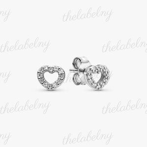 Pandora Open Heart Stud Earrings